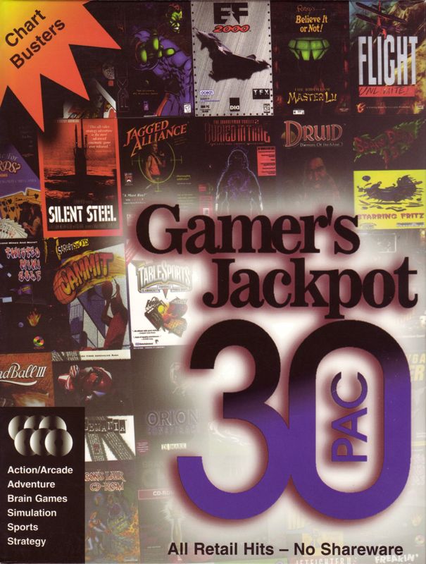 Front Cover for Gamer's Jackpot 30 PAC (DOS and Windows and Windows 3.x)