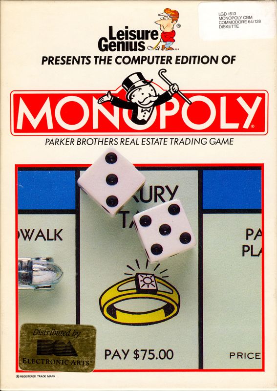 Front Cover for Monopoly (Commodore 64)