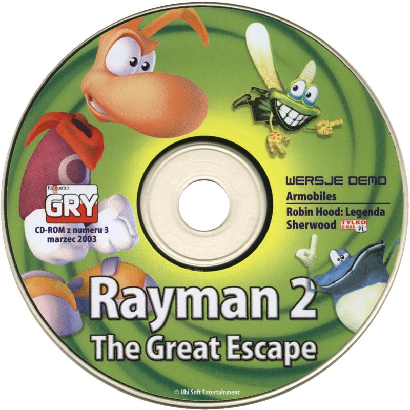 Media for Rayman 2: The Great Escape (Windows) (Bundled with Komputer Świat Gry magazine #3/2003)
