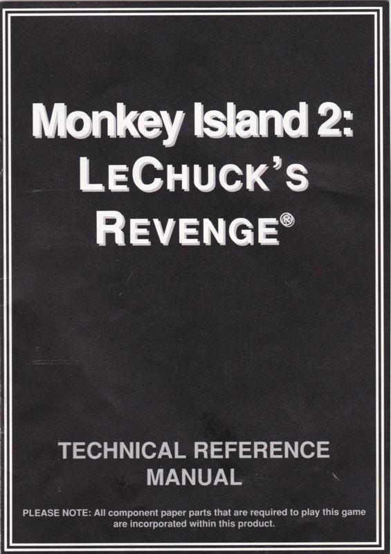 Manual for Monkey Island 2: LeChuck's Revenge (DOS) (Kixx XL release): Front