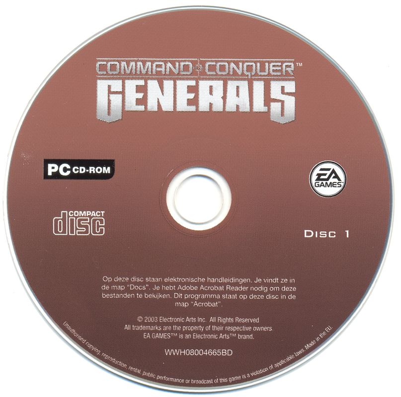 Media for Command & Conquer: Generals (Windows) (Re-release): Disc 1