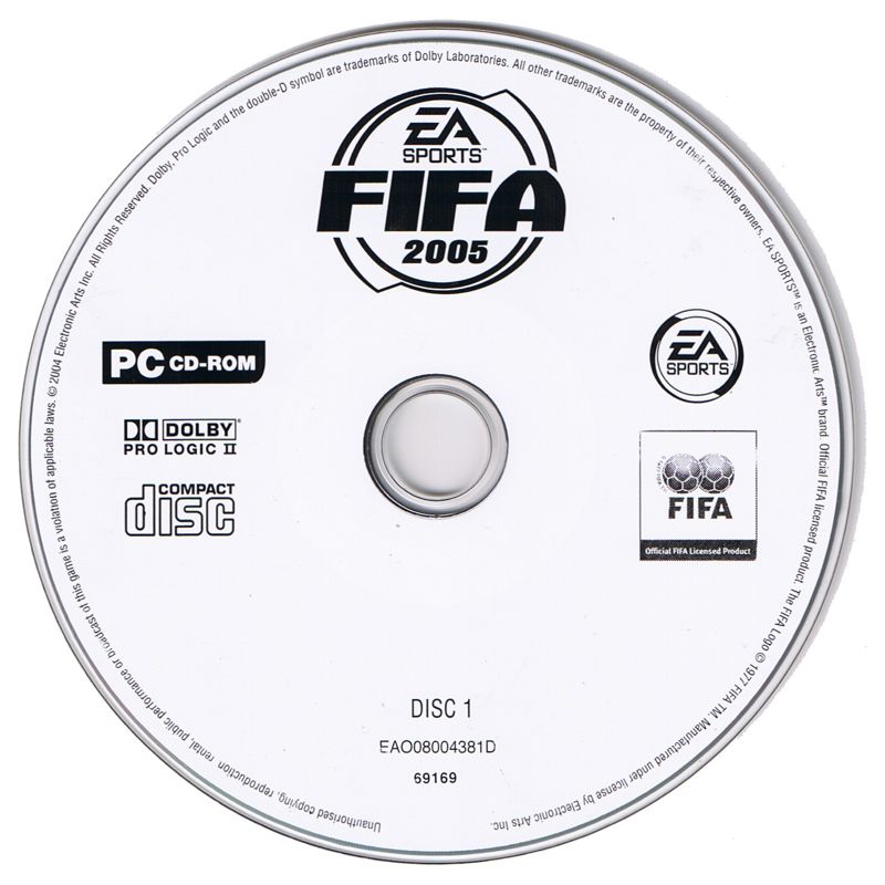 Media for FIFA Soccer 2005 (Windows): Disc 1/2