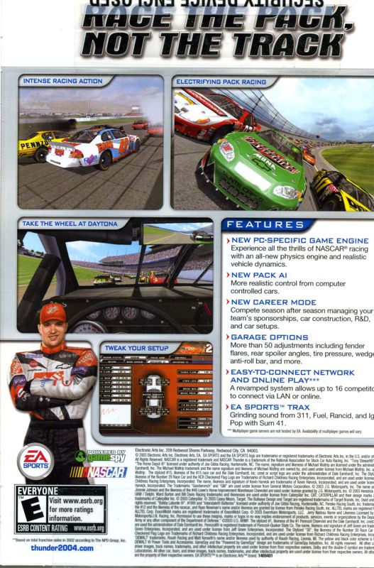 Nascar Thunder 2004 Cover Or Packaging Material Mobygames