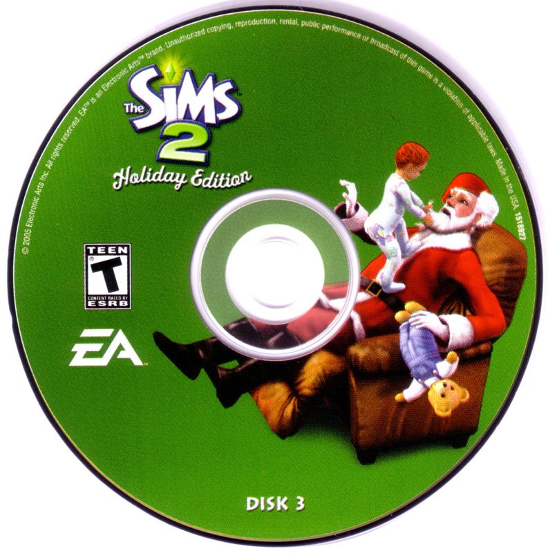 Media for The Sims 2: Holiday Edition (Windows): Disc 3
