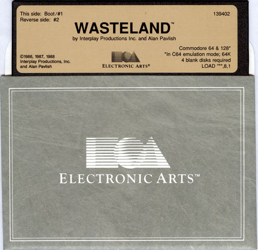 Media for Wasteland (Commodore 64): Disk 1/2