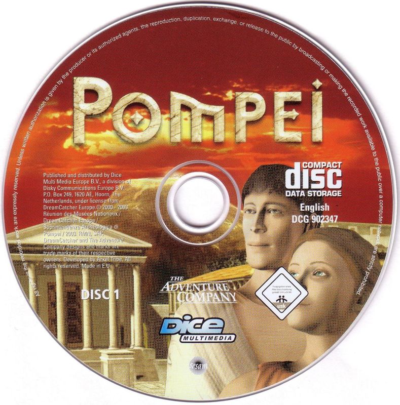 Media for TimeScape: Journey to Pompeii (Windows): Disc 1/2