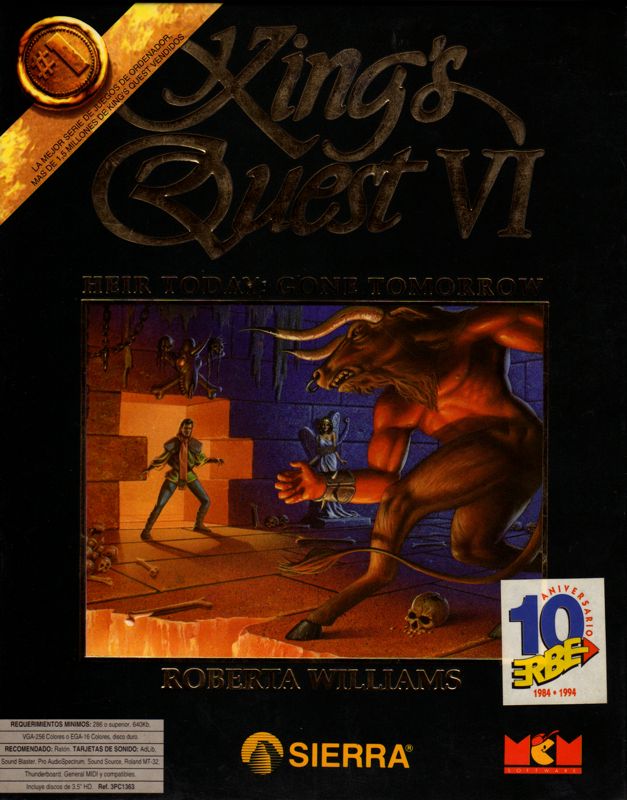 King's Quest VI Heir Today, Gone Tomorrow cover or packaging material