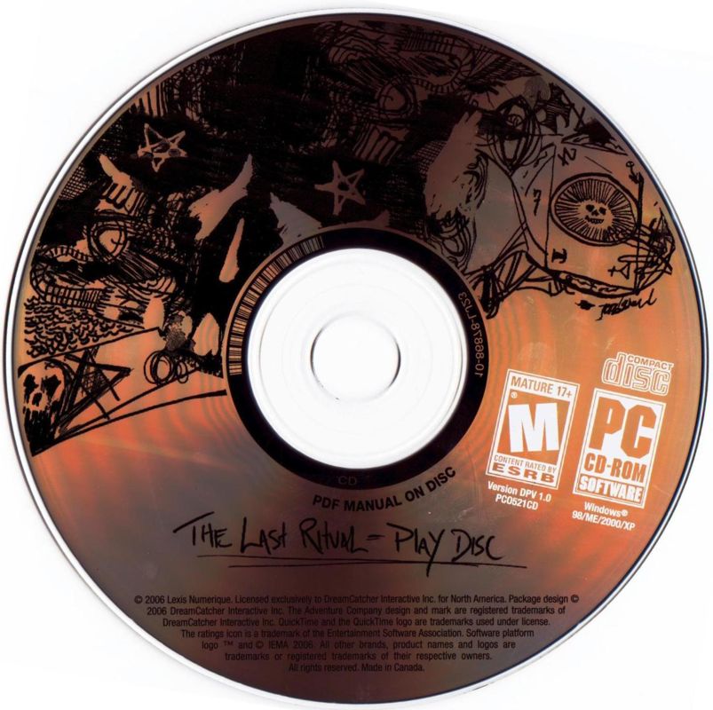 Media for Evidence: The Last Ritual (Windows): Disc 4 (Play Disc)