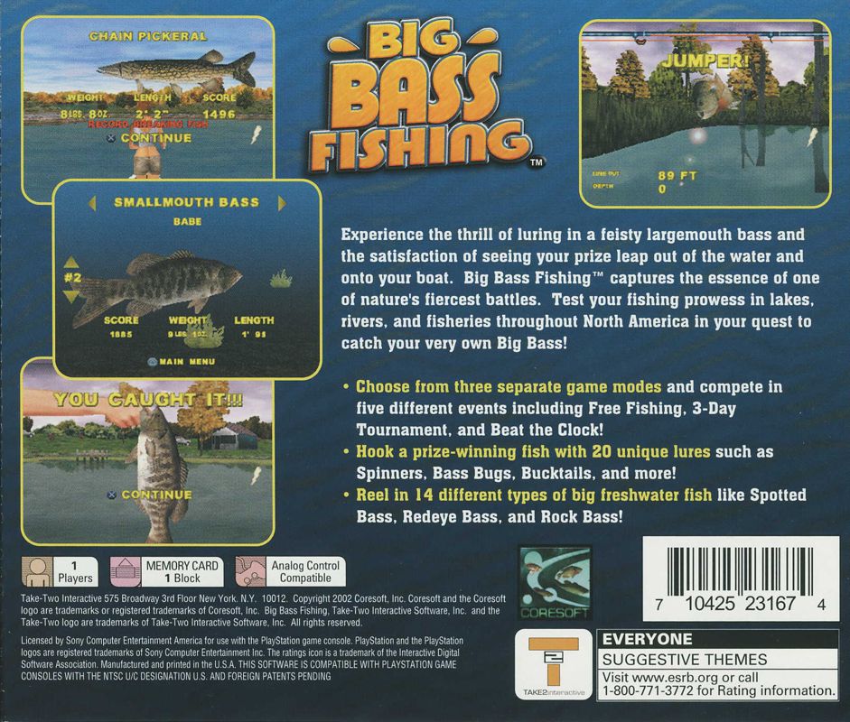 Big Bass Fishing cover or packaging material - MobyGames