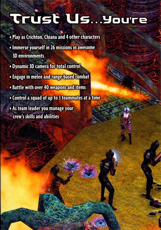 Inside Cover for Farscape: The Game (Windows): Right Flap