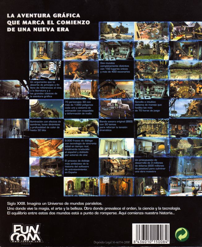 Back Cover for The Longest Journey (Windows) (FX's first edition, boxed)