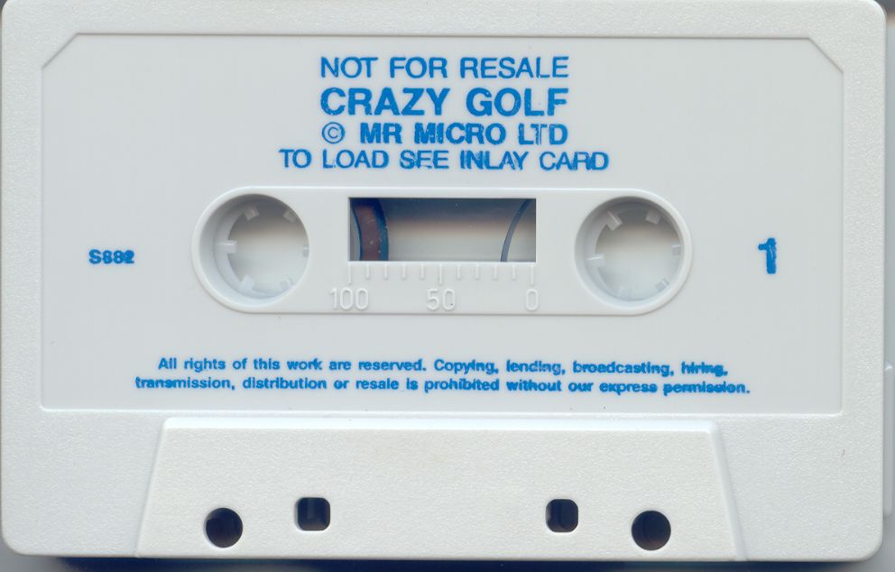 Media for Crazy Golf (ZX Spectrum) (Sinclair OEM release)