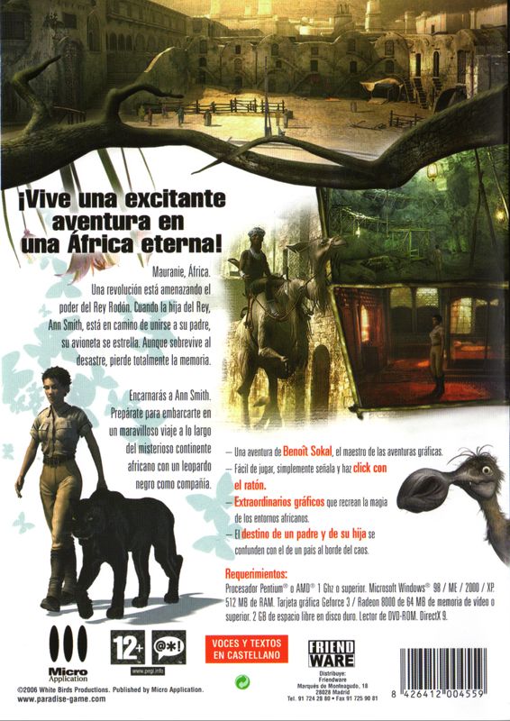Back Cover for Paradise (Windows)