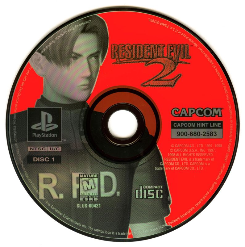 Media for Resident Evil 2 (PlayStation): Disc 1 - Leon