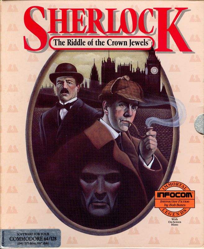 Front Cover for Sherlock: The Riddle of the Crown Jewels (Commodore 128 and Commodore 64)