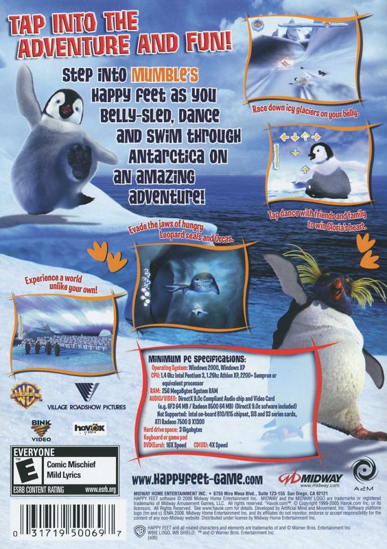 Back Cover for Happy Feet (Windows)