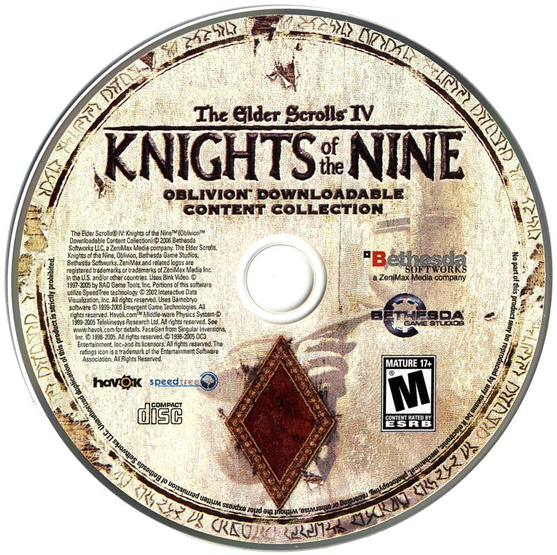 The Elder Scrolls IV: Knights of the Nine cover or packaging material ...