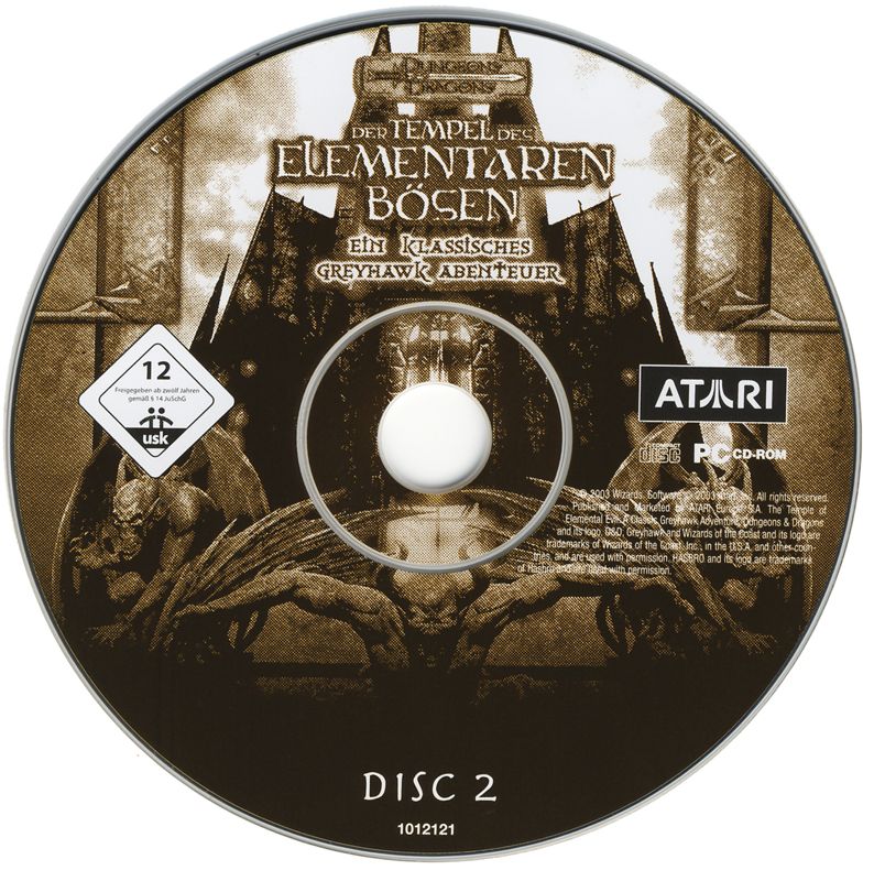 Media for The Temple of Elemental Evil: A Classic Greyhawk Adventure (Windows) (Best of Atari release): Disc 2/2