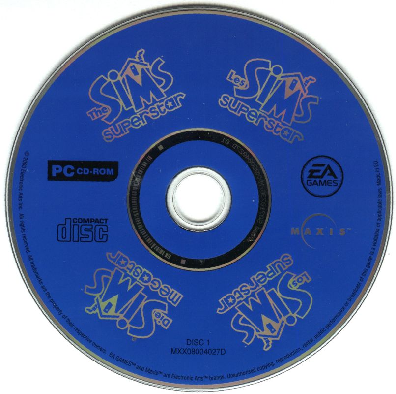 Media for The Sims: Superstar (Windows): Disc 1