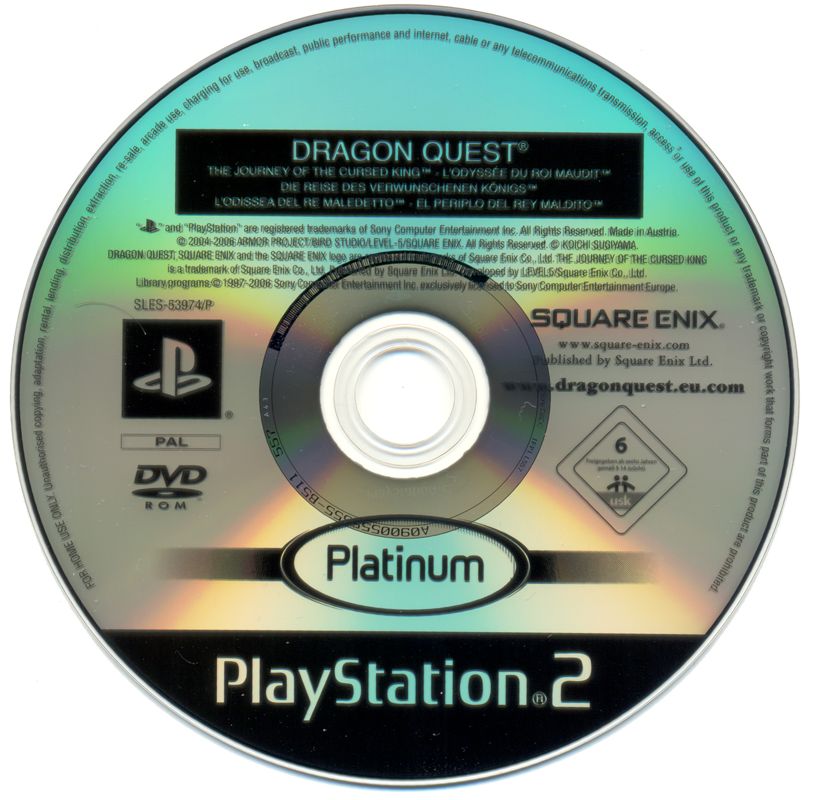 Media for Dragon Quest VIII: Journey of the Cursed King (PlayStation 2) (Platinum release)