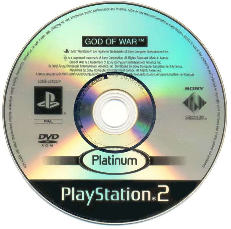 Media for God of War (PlayStation 2) (Platinum release)