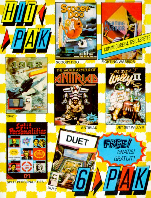 Front Cover for Hit Pak: 6 Pak (Commodore 64) (Cassette release.)