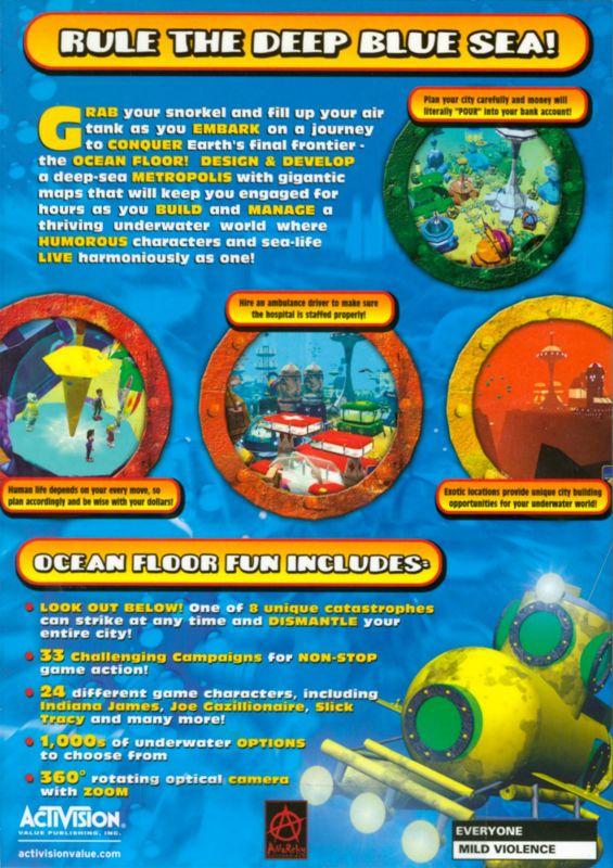 Back Cover for Atlantis Underwater Tycoon (Windows)