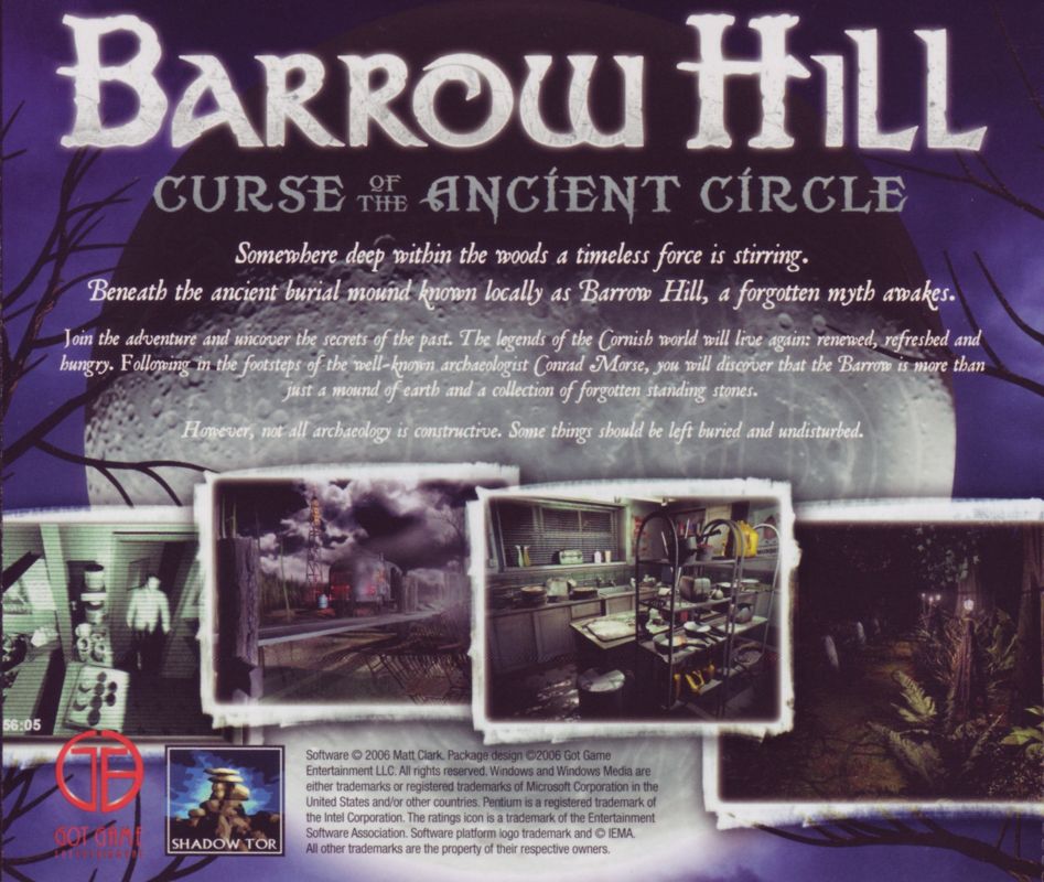 Other for Barrow Hill: Curse of the Ancient Circle (Windows): Jewel Case - Back