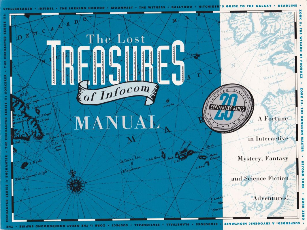 Manual for The Lost Treasures of Infocom (DOS) (3.5" Floppy IBM PC, XT, AT, PS/2, Tandy release): Front