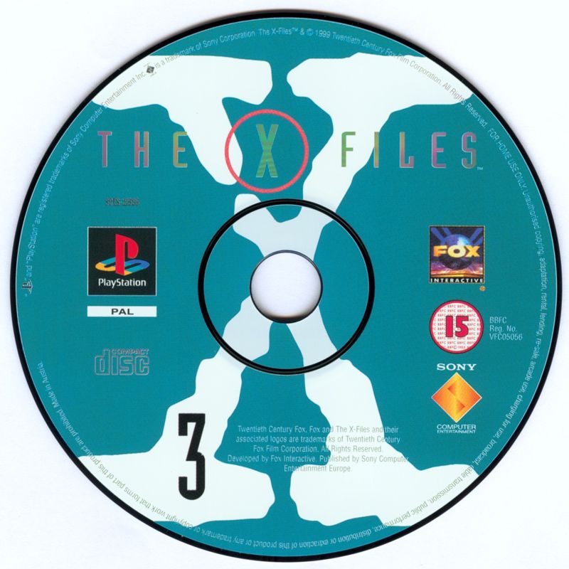 Media for The X-Files Game (PlayStation): Disc 3