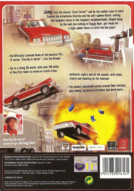 Back Cover for Starsky & Hutch (Windows)