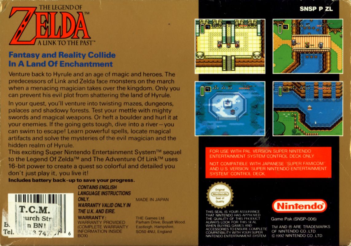 Legend of Zelda, The - A Link to the Past <span class=label