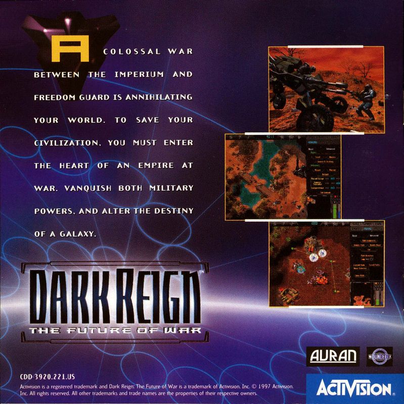 Other for Dark Reign: The Future of War (Windows): Jewel Case - Inside