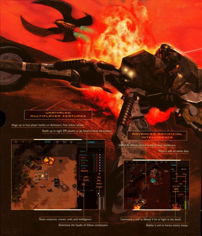 Inside Cover for Dark Reign: The Future of War (Windows): Left Flap