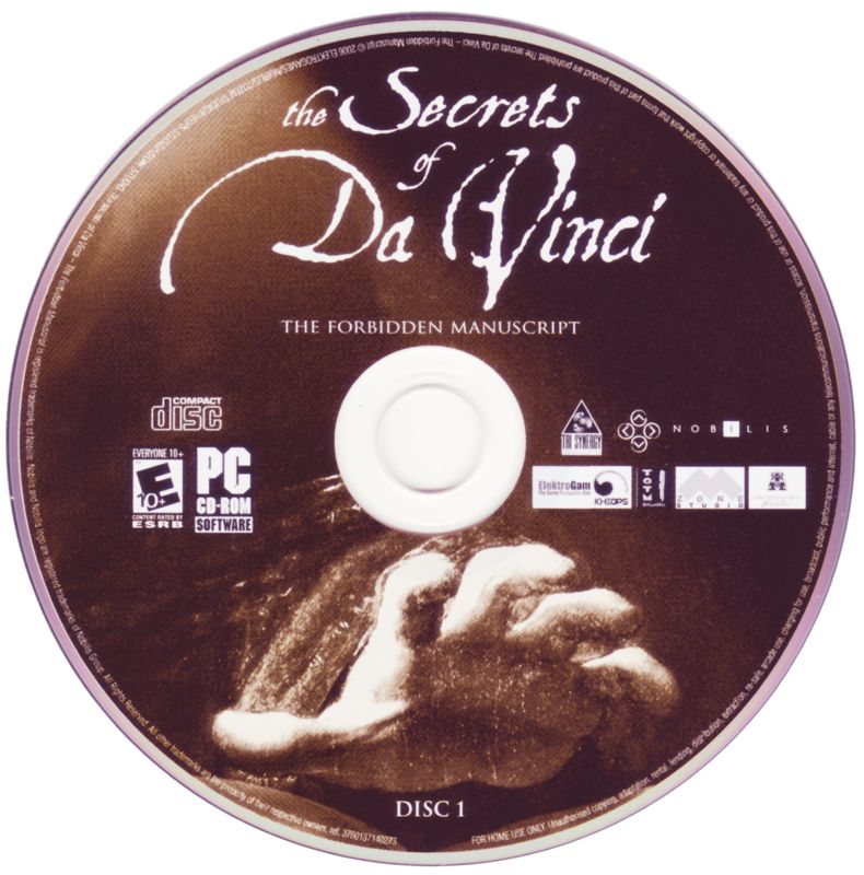 Media for The Secrets of Da Vinci: The Forbidden Manuscript (Windows): Disc 1