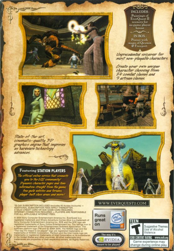 Inside Cover for EverQuest II (Windows): Right Flap