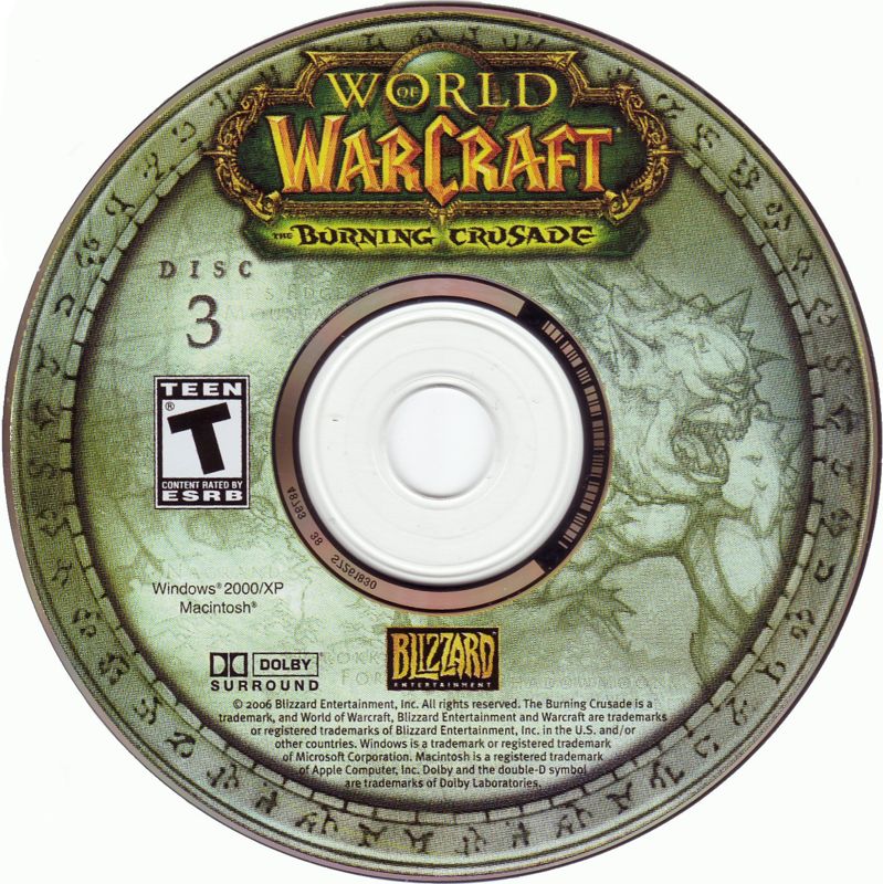 Media for World of WarCraft: The Burning Crusade (Macintosh and Windows): Disc 3