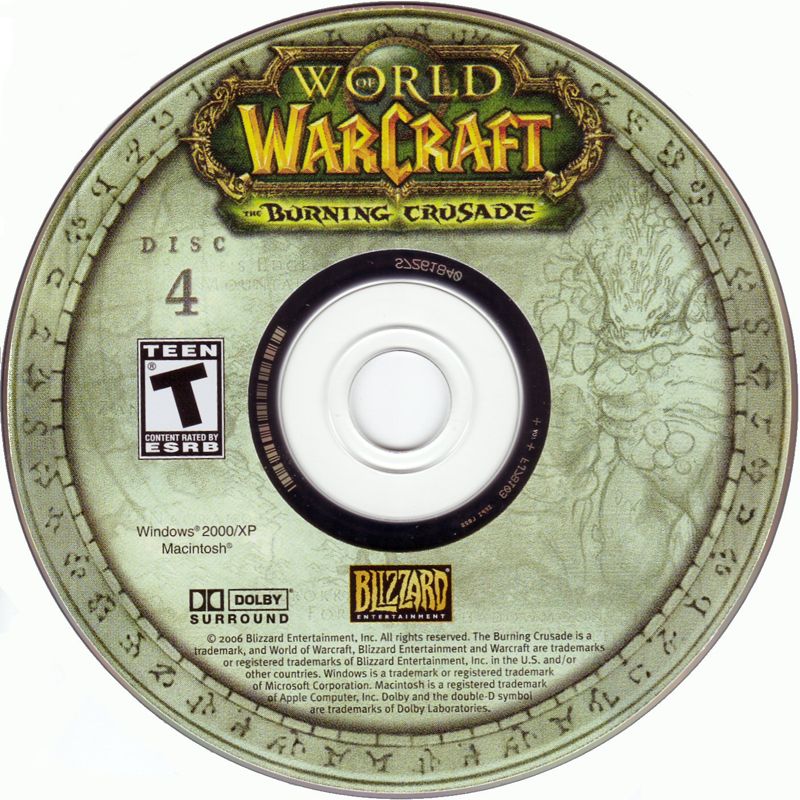 Media for World of WarCraft: The Burning Crusade (Macintosh and Windows): Disc 4