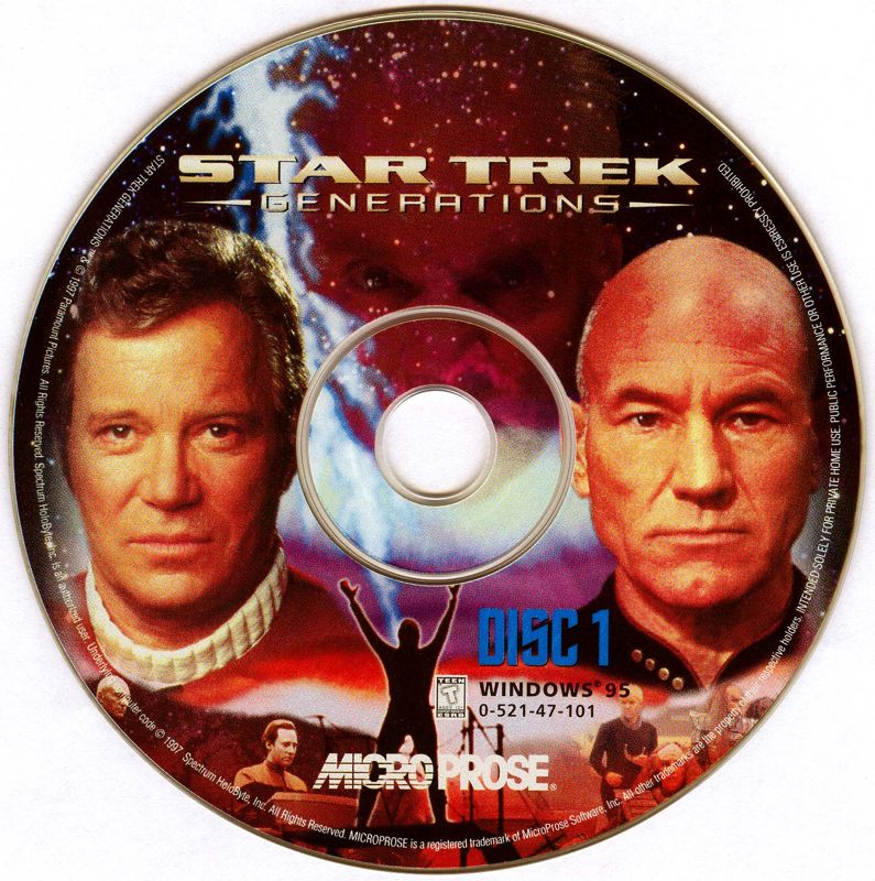 Media for Star Trek: Generations (Windows): Disc 1/2