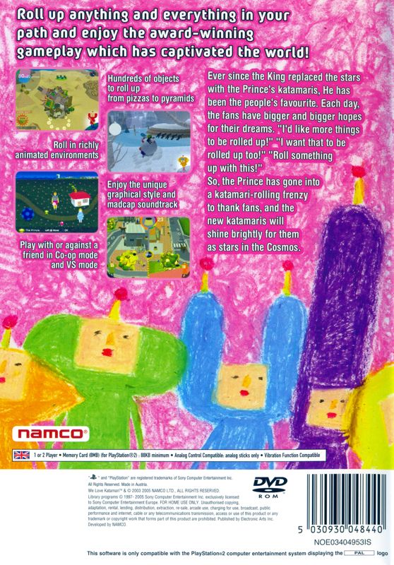 Back Cover for We ♥ Katamari (PlayStation 2)