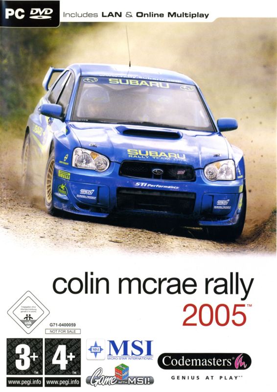 Front Cover for Colin McRae Rally 2005 (Windows) (Bundle with MSI NX7800GTX-VT2D512E Video Card)