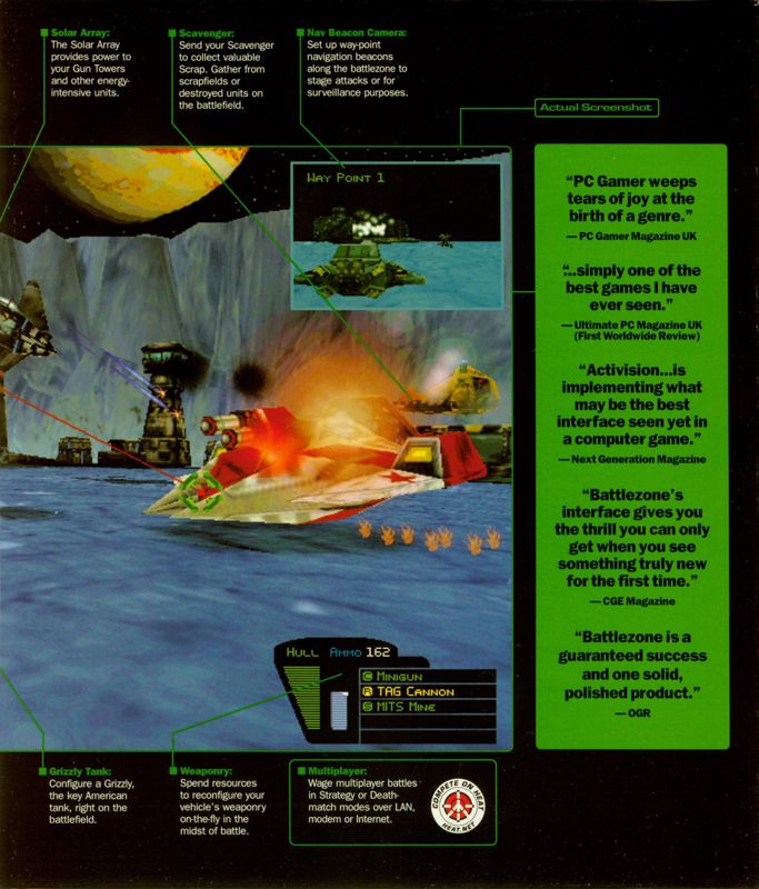 Inside Cover for Battlezone (Windows): Right Flap