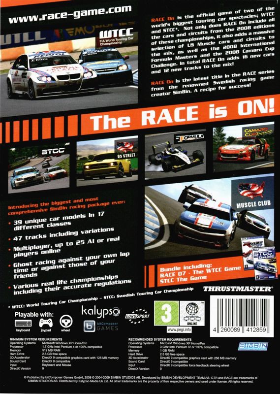 Back Cover for Race On Bundle (Windows)