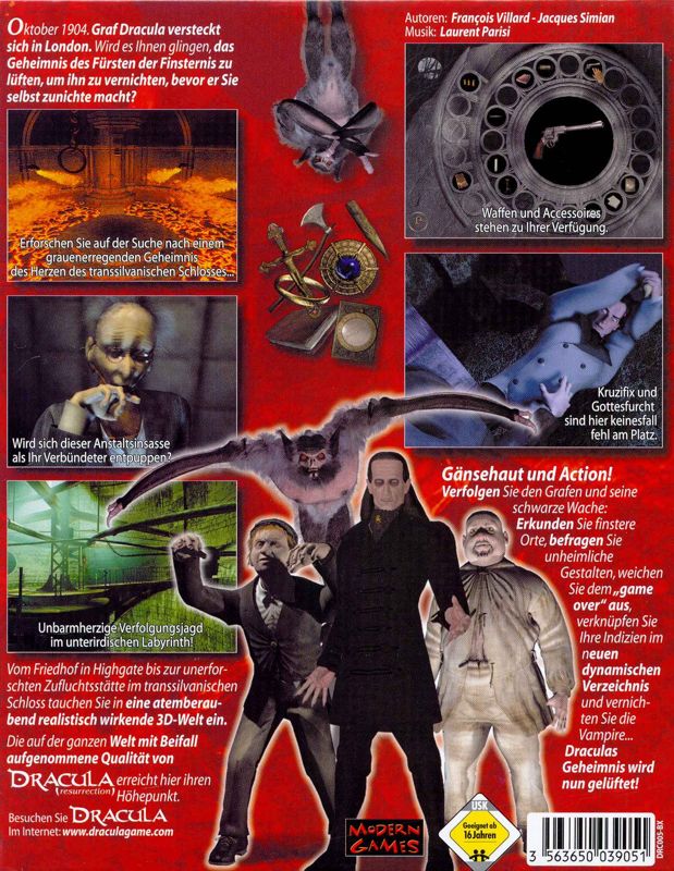 Back Cover for Dracula: The Last Sanctuary (Windows)