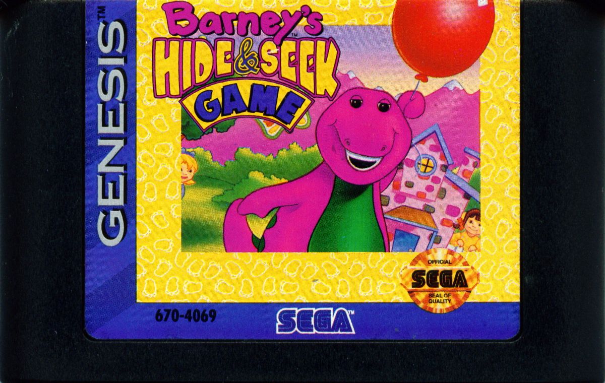 Barneys Hide And Seek Game Cover Or Packaging Material Mobygames