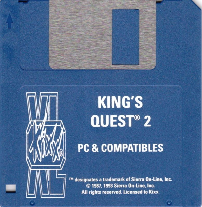 Media for King's Quest II: Romancing the Throne (DOS) (KIXX XL 3.5" Disk release)