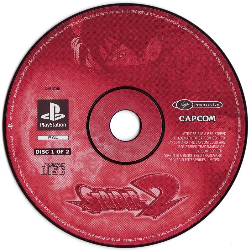 Media for Strider 2 (PlayStation): Disc 1 of 2 - Strider 2