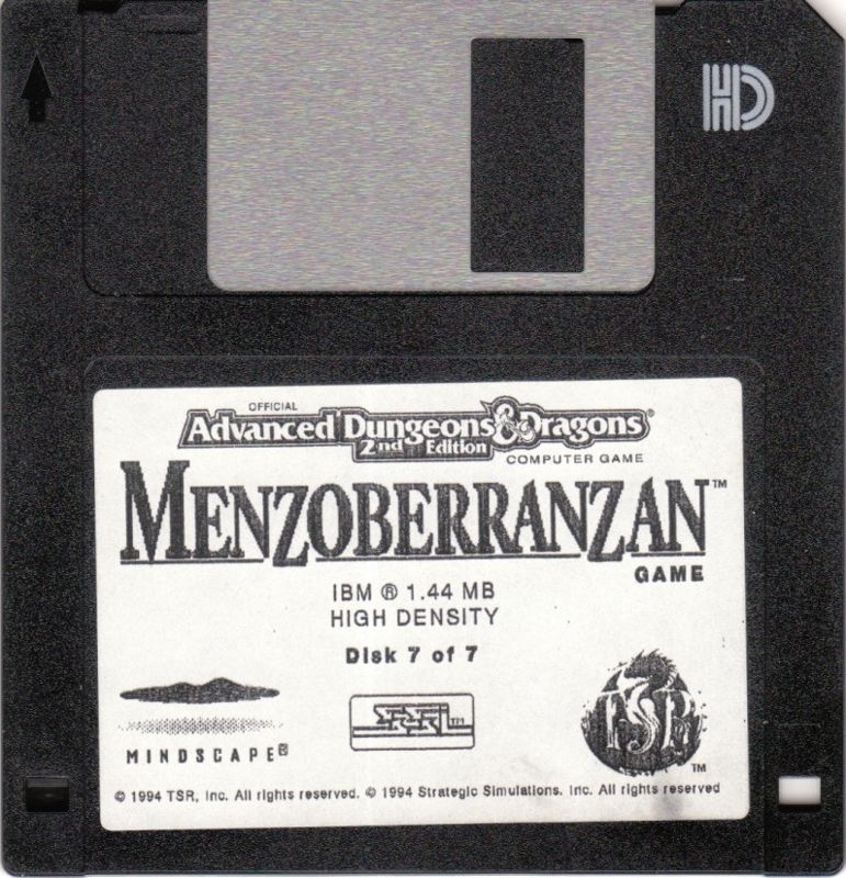 Media for Menzoberranzan (DOS) (3.5" Disk release): Disk 7/7