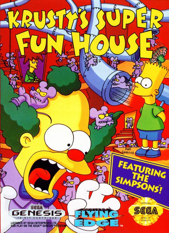Front Cover for Krusty's Super Fun House (Genesis)
