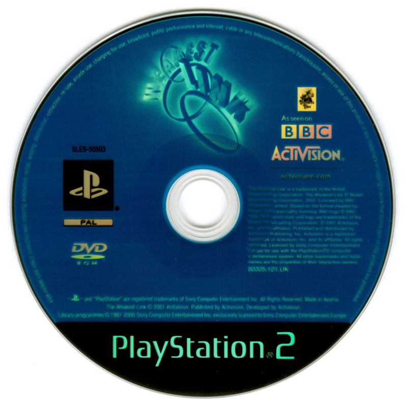 Media for Weakest Link (PlayStation 2)